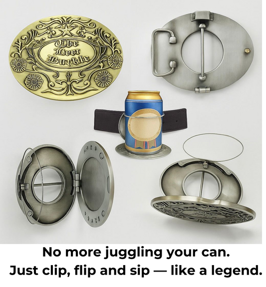 Hands-Free Beverage Belt Buckle